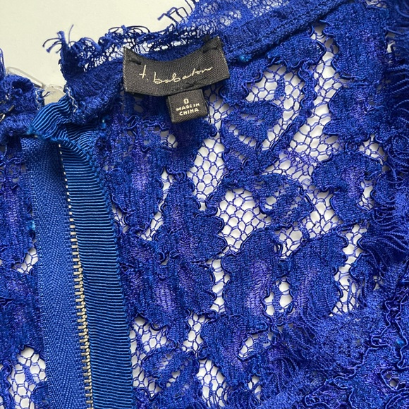 Aritzia I. Babton Blue Lace Peplum Top size xs - Picture 4 of 4